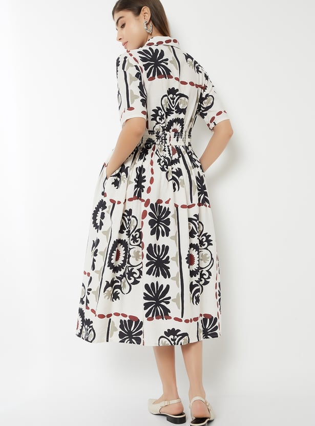 Women Printed Shirt Dress