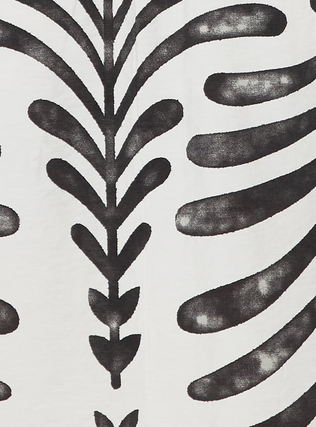 Women Printed Twisted Front A-line Dress
