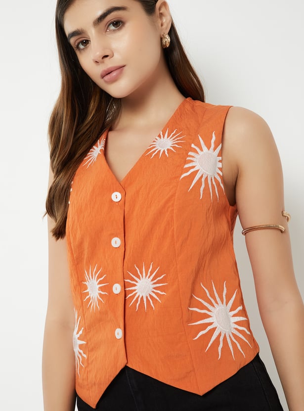 Women Embroidered Vest Top