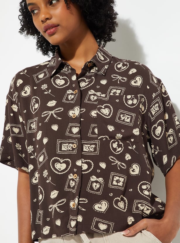 URB_N Women Printed Regular Fit Shirt