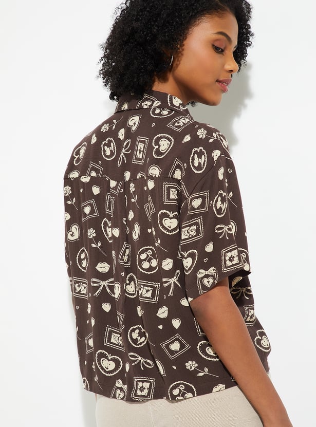 URB_N Women Printed Regular Fit Shirt