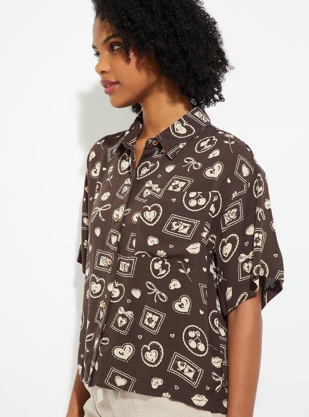 URB_N Women Printed Regular Fit Shirt