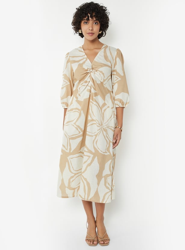 Women Floral Print Empire Dress