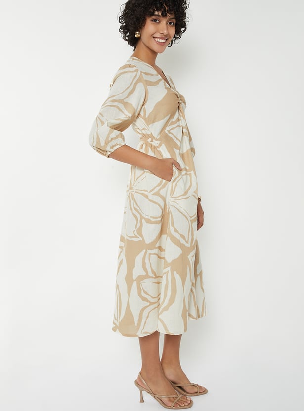 Women Floral Print Empire Dress