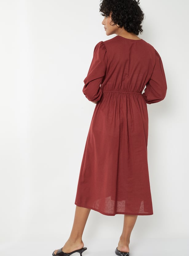 Women Solid A-line Dress