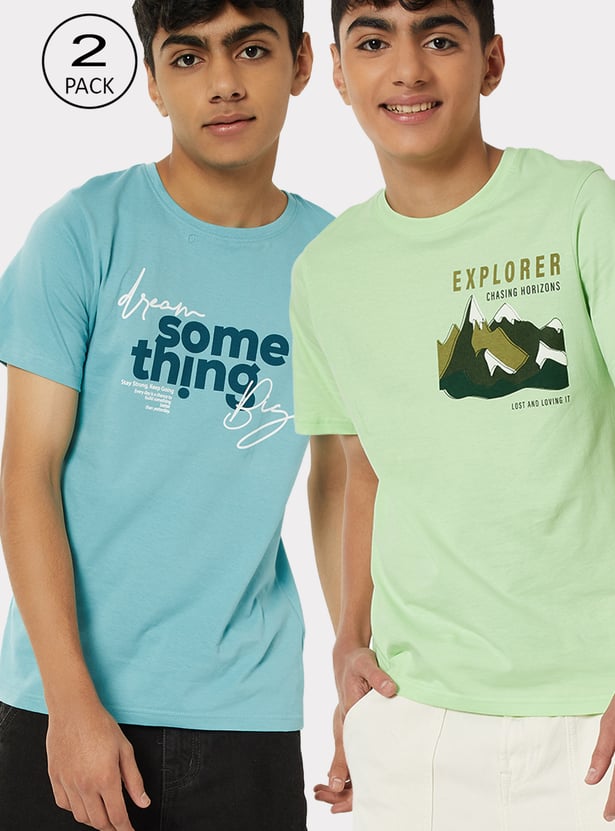 Boys Printed T-shirt - Pack of 2
