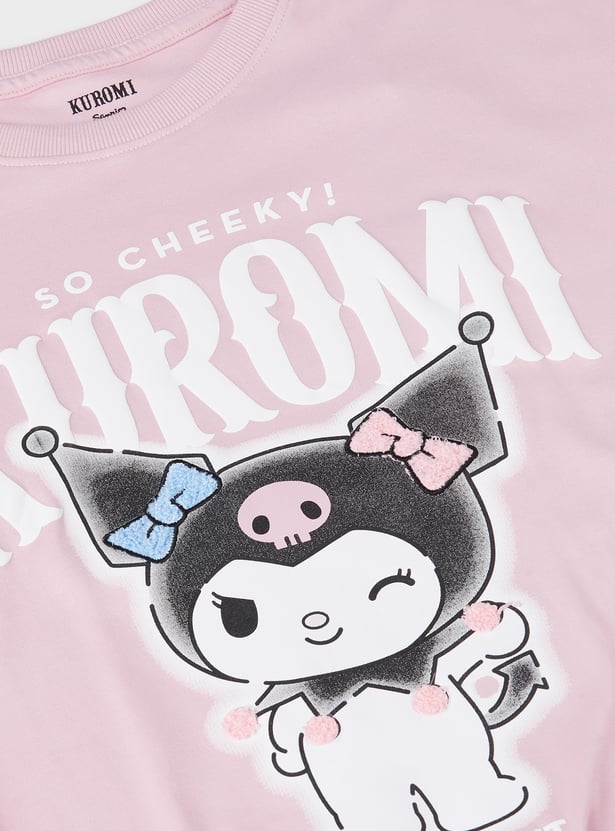 Girls Kuromi Printed T-shirts - Pack of 2