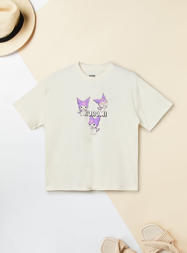 Girls Kuromi Printed T-shirts - Pack of 2