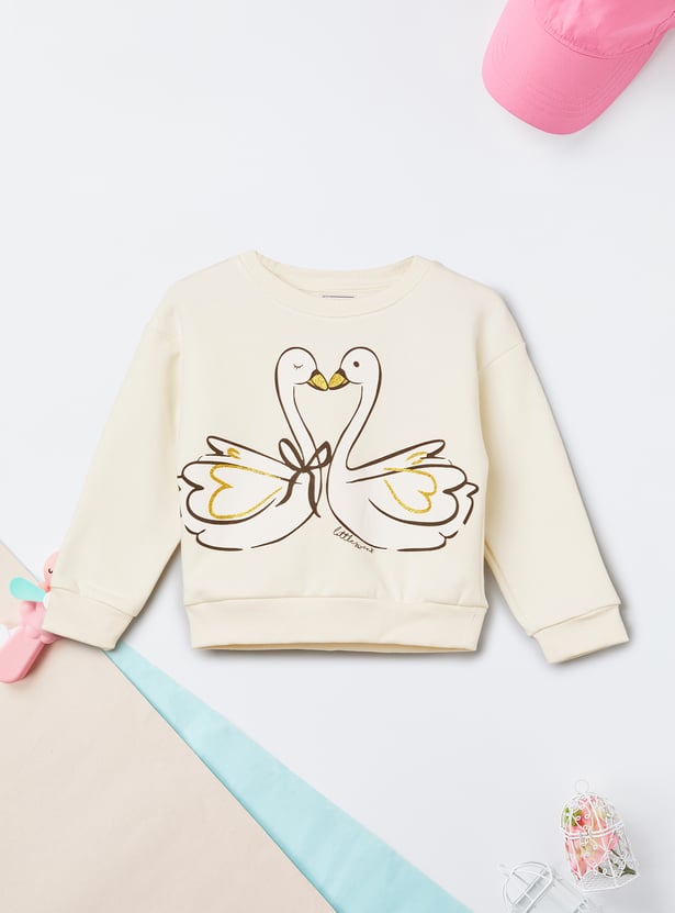 Girls Printed Sweatshirt - Pack of 2