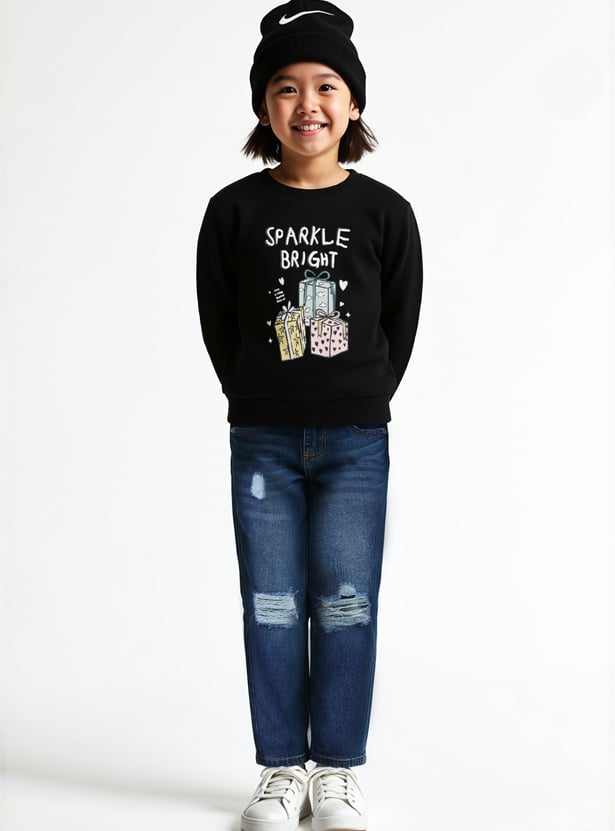 Girls Printed Sweatshirt - Pack of 2