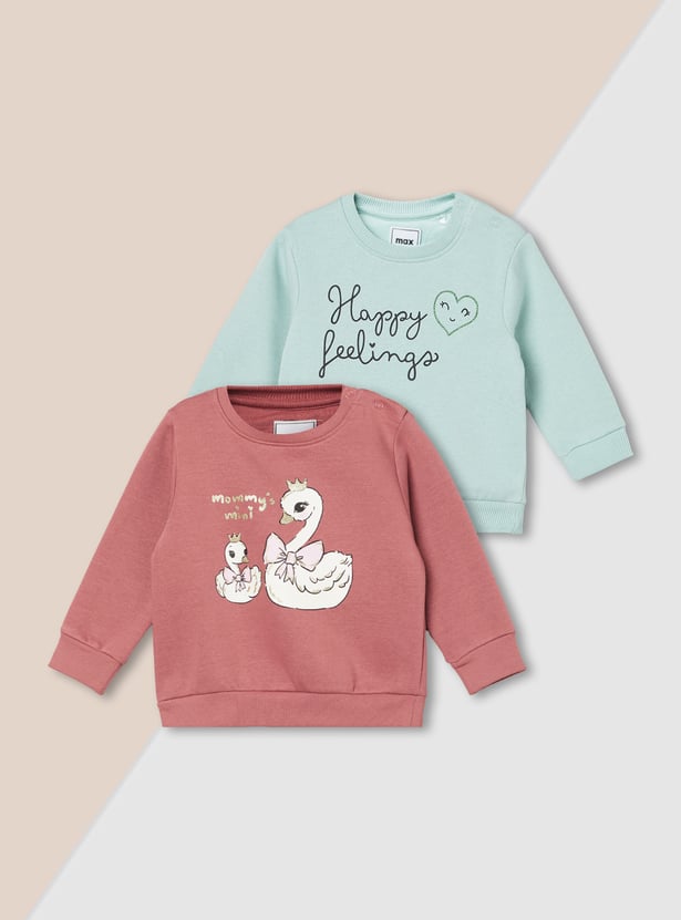 Girls Printed Sweatshirt - Pack of 2