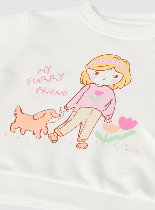 Girls Printed Sweatshirt - Pack of 2