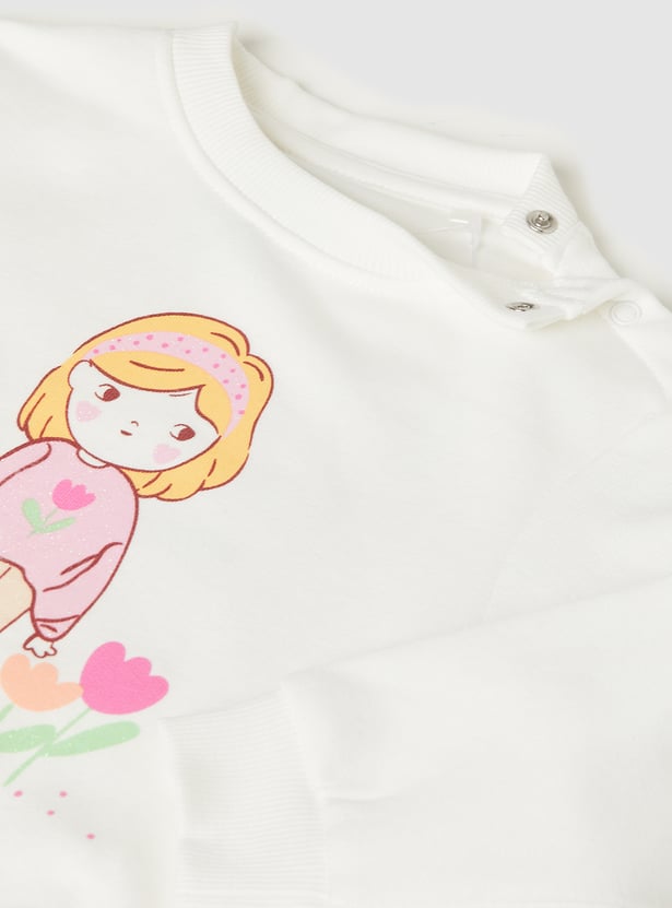Girls Printed Sweatshirt - Pack of 2