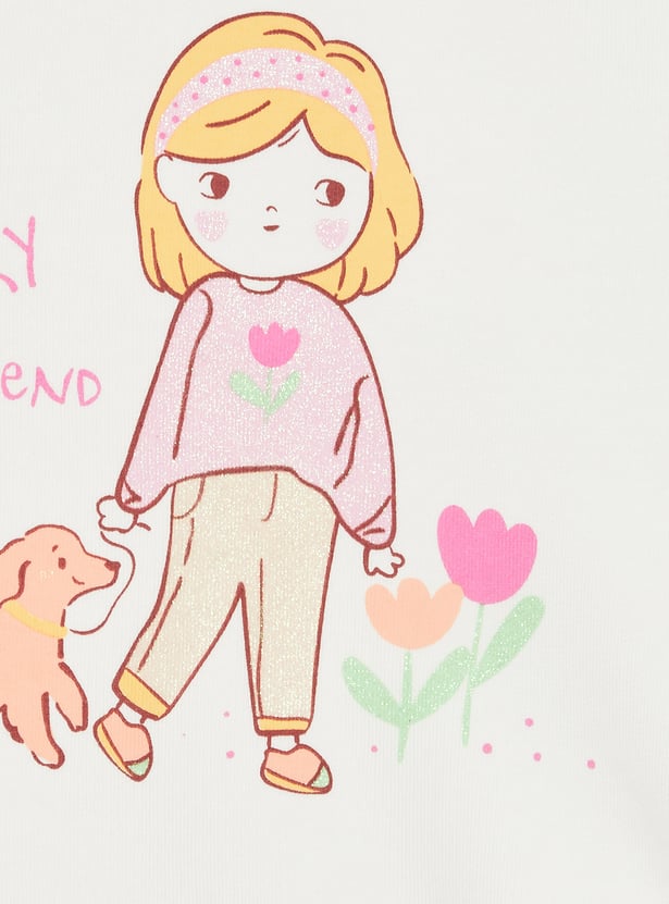 Girls Printed Sweatshirt - Pack of 2