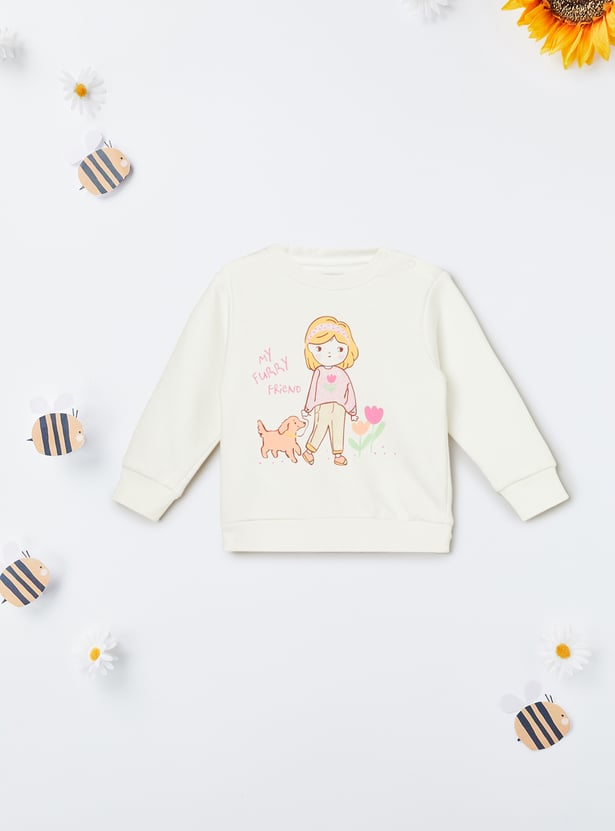 Girls Printed Sweatshirt - Pack of 2