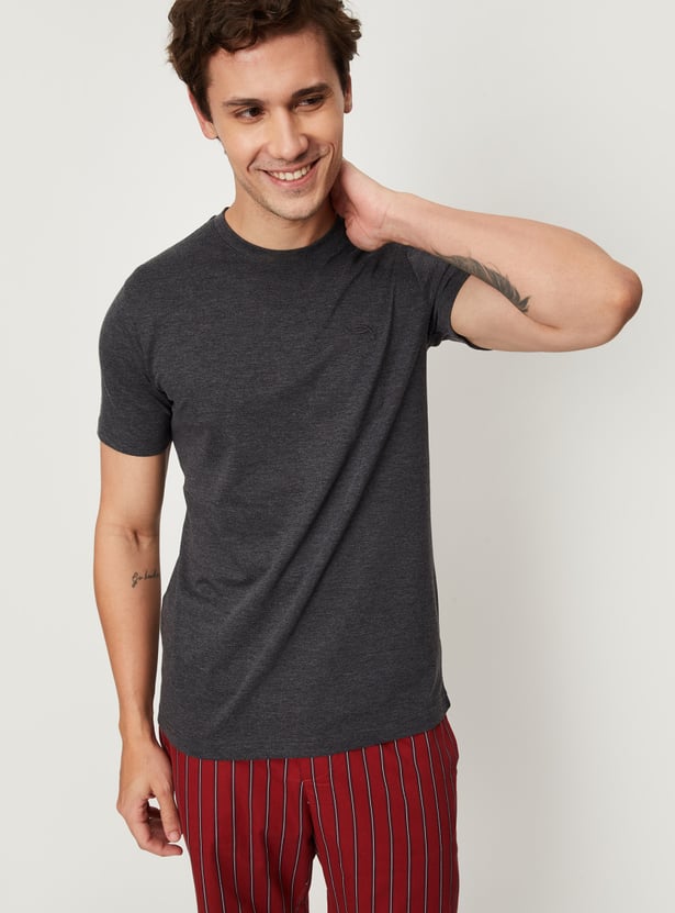 Men Solid Lounge T-shirt - Pack of 2