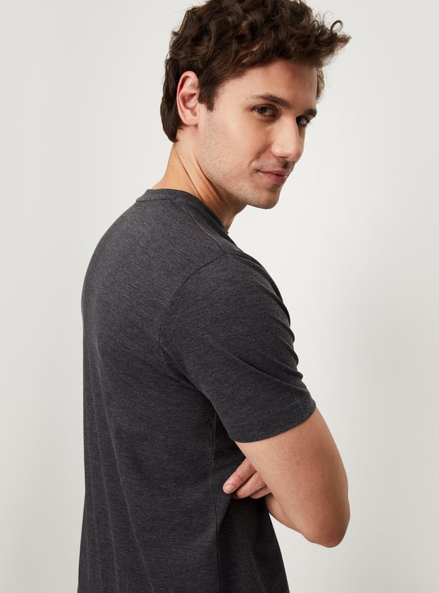 Men Solid Lounge T-shirt - Pack of 2