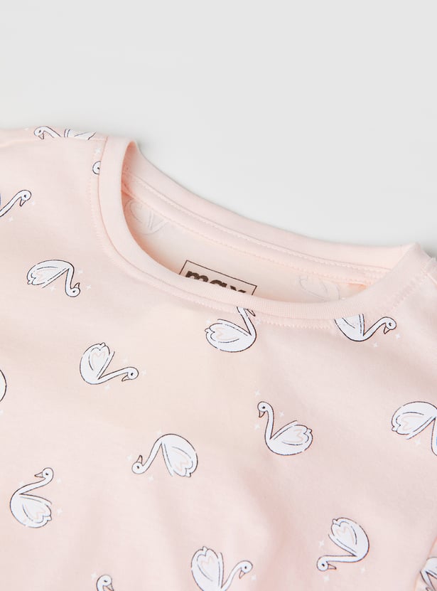 Girls Printed T-shirt - Pack of 2