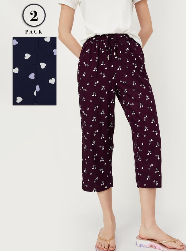 Women Printed Capris - Pack of 2