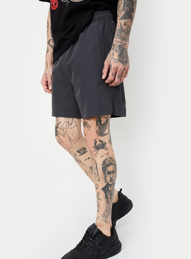 Men Solid Sports Shorts - Pack of 2