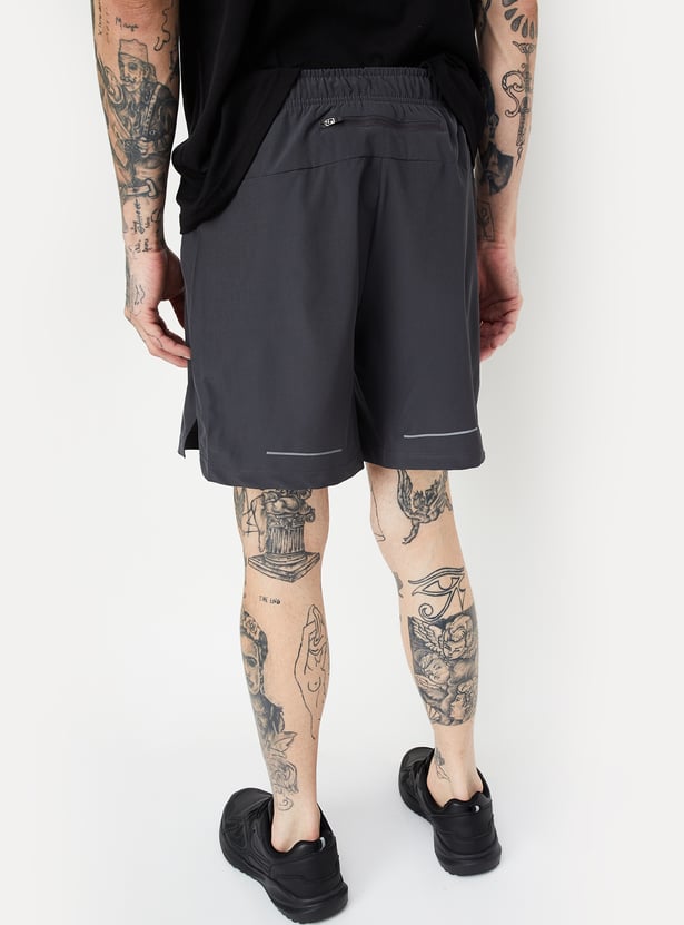 Men Solid Sports Shorts - Pack of 2