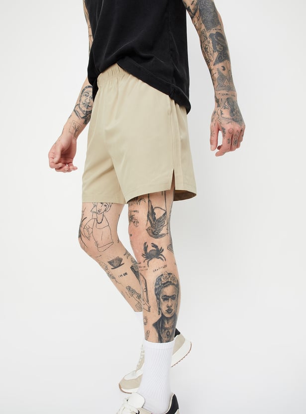 Men Solid Sports Shorts - Pack of 2