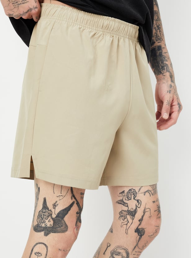 Men Solid Sports Shorts - Pack of 2