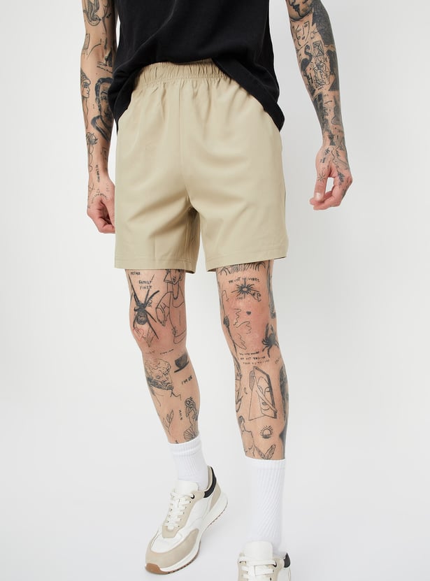 Men Solid Sports Shorts - Pack of 2