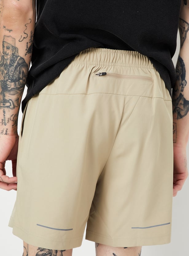 Men Solid Sports Shorts - Pack of 2