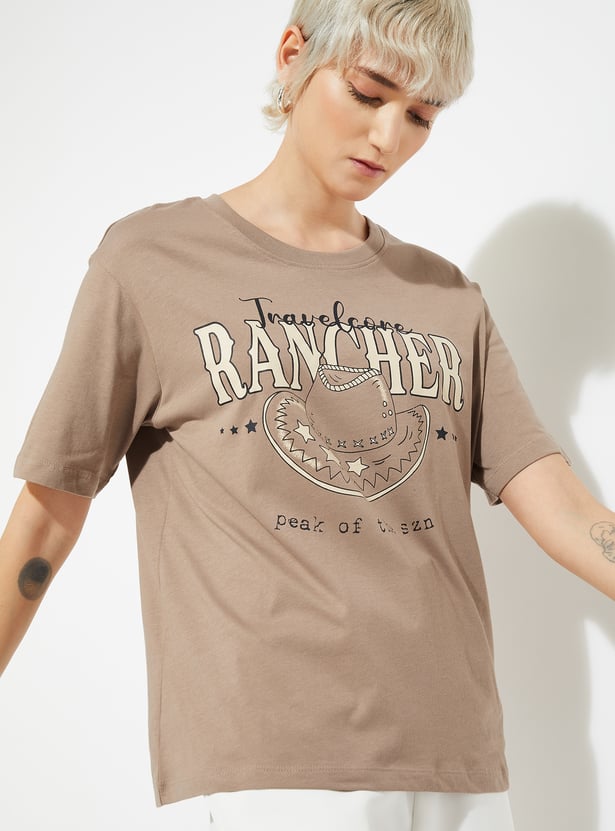 URB_N Women Graphic Printed Boxy T-shirts - Pack of 2