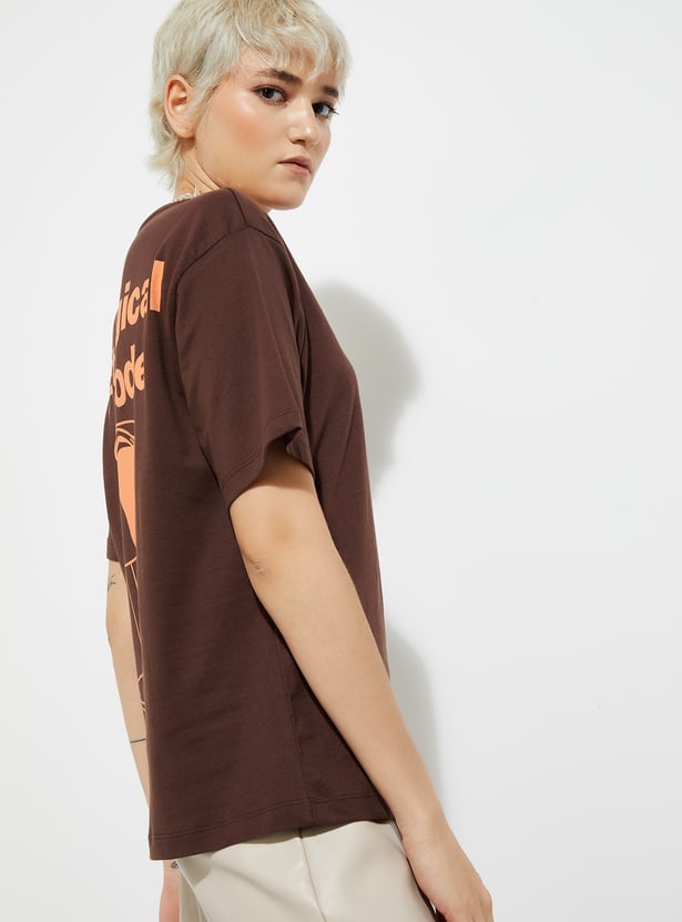 URB_N Women Graphic Printed Boxy T-shirts - Pack of 2