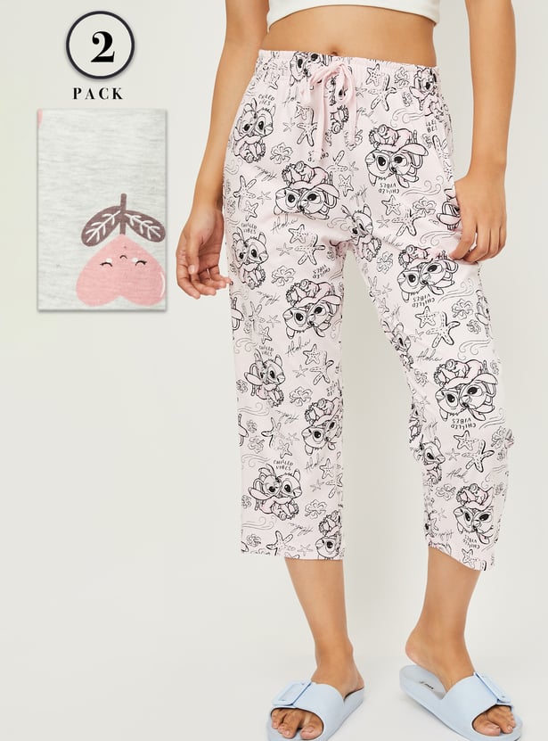 Women Snitch Printed Capris - Pack of 2