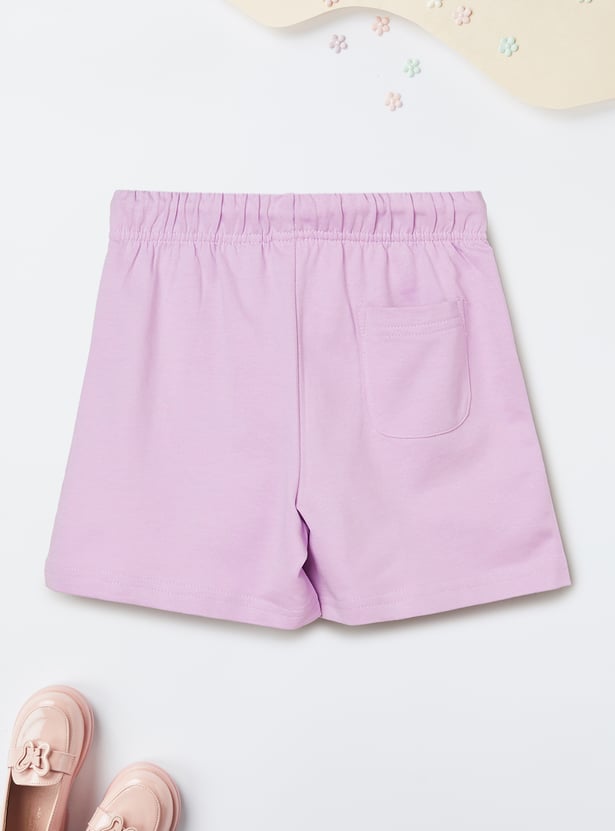 Girls Solid Shorts - Pack of 2