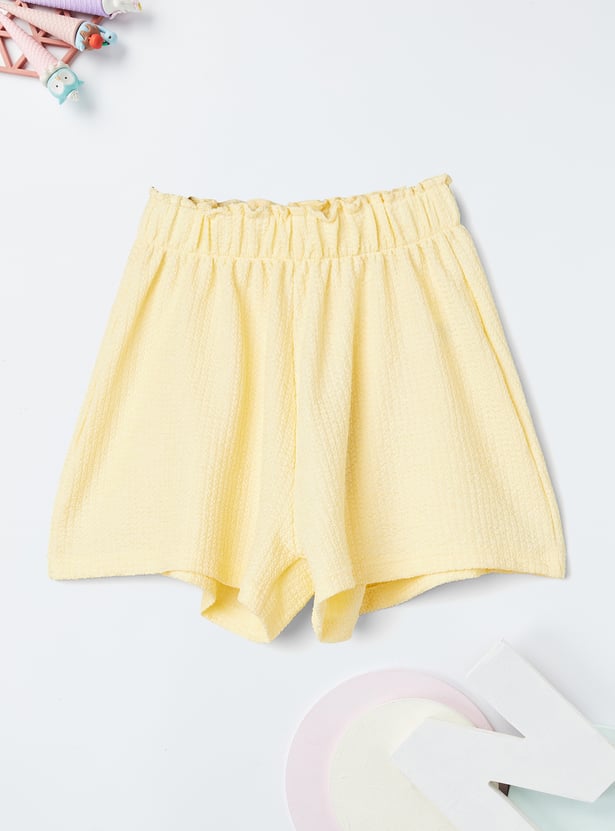 Girls Solid Shorts - Pack of 2