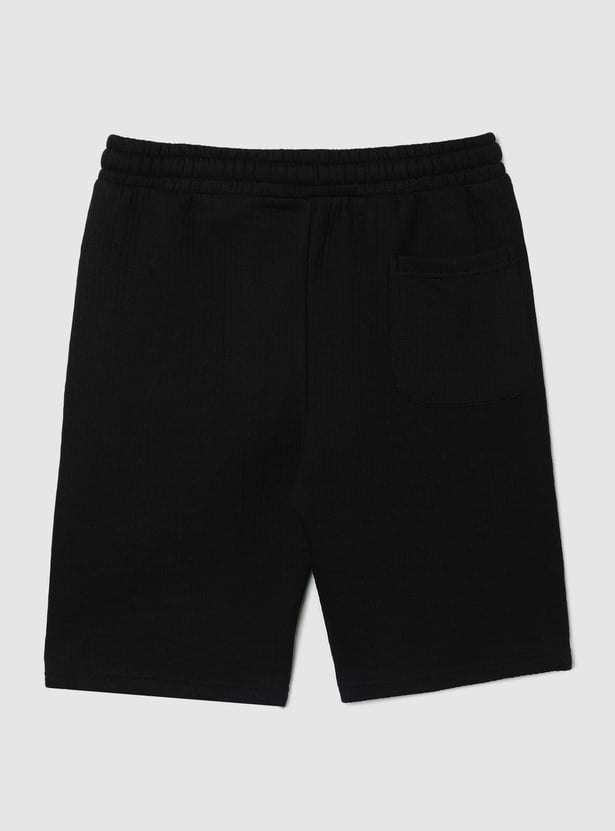 Boys Solid Shorts - Pack of 2