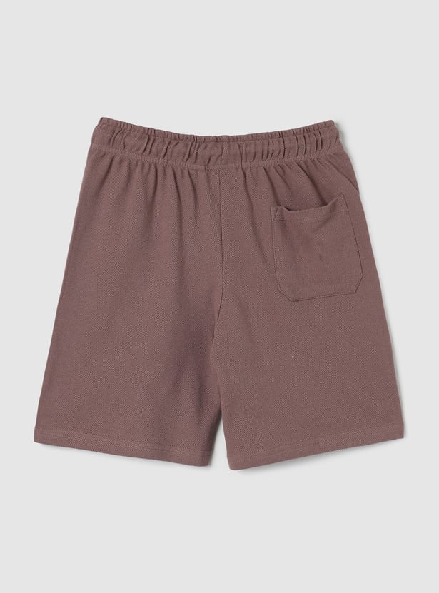 Boys Solid Shorts - Pack of 2