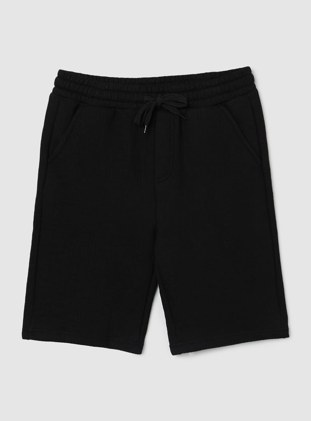 Boys Solid Shorts - Pack of 2