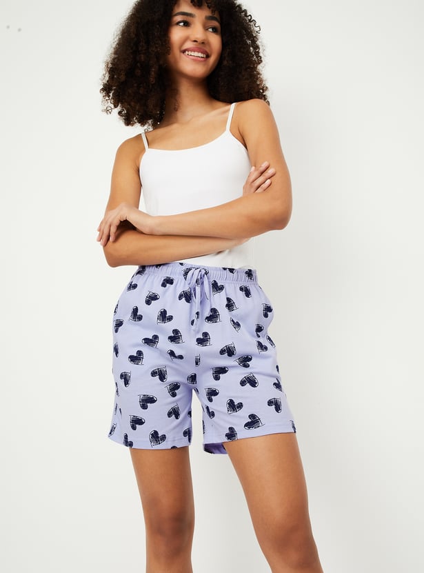 Women Printed Lounge Shorts - Pack of 2