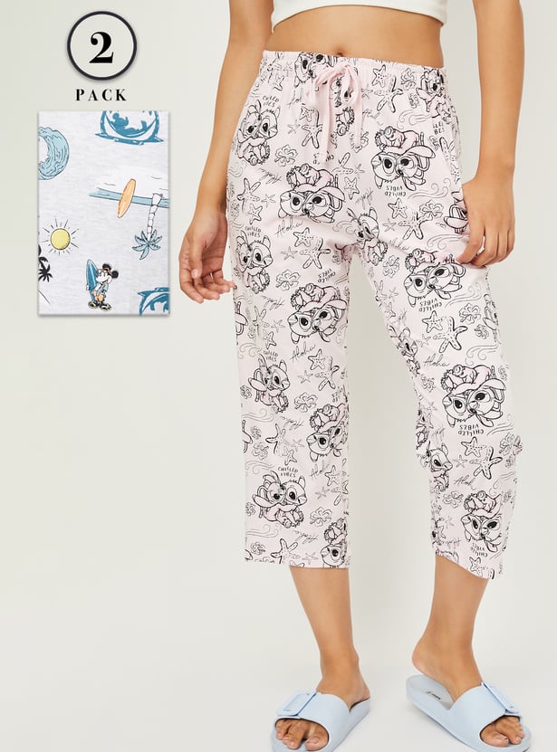 Women Printed Capris - Pack of 2