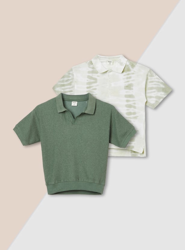 Boys Assorted Polo T-shirt - Pack of 2