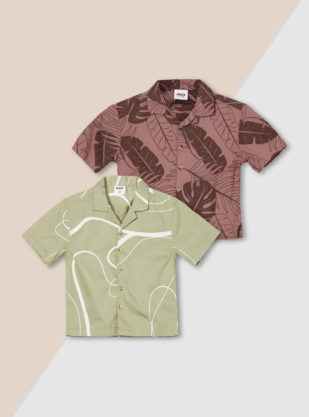 Boys Printed Resort Shirt - Pack of 2
