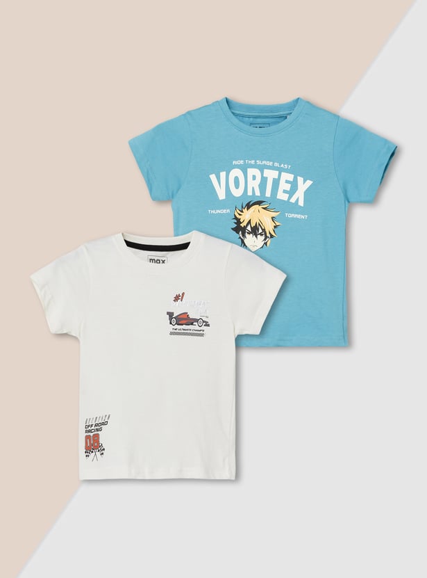 Boys Printed T-shirt - Pack of 2