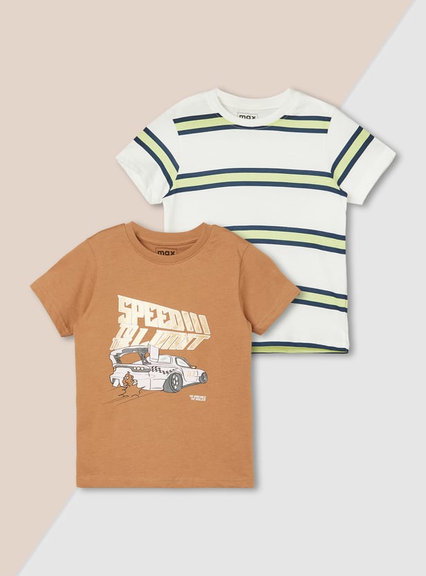 Boys Assorted T-shirt - Pack of 2