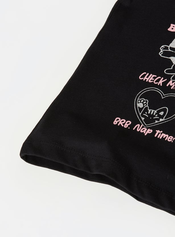 Girls Printed T-shirts - Pack of 2