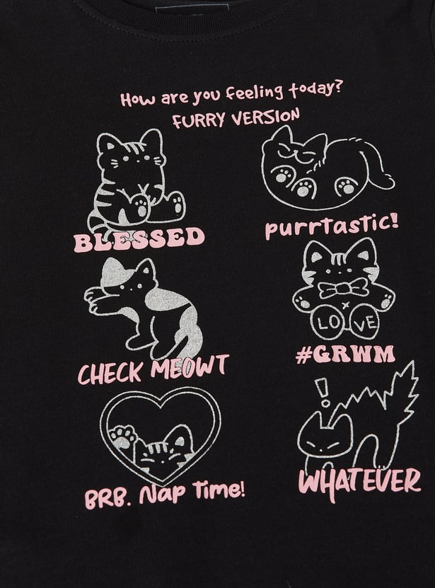 Girls Printed T-shirts - Pack of 2