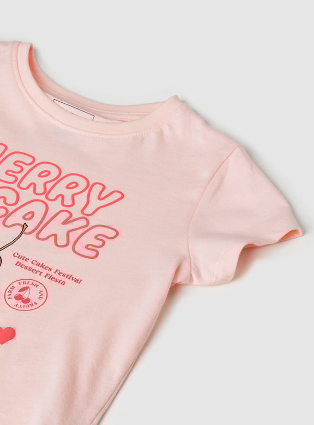 Girls Printed T-shirt - Pack of 2