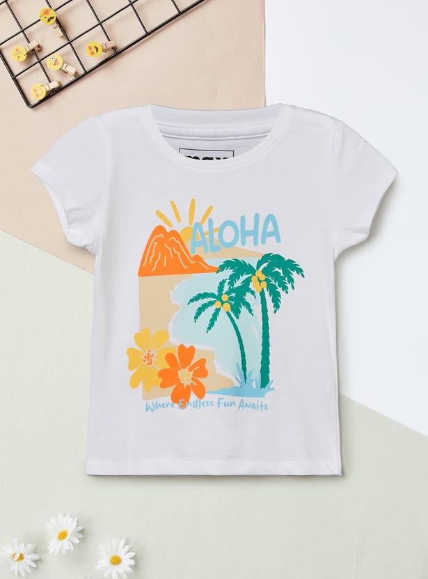 Girls Printed T-shirt - Pack of 2