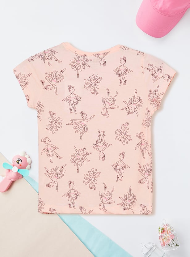 Girls Printed T-shirt - Pack of 2