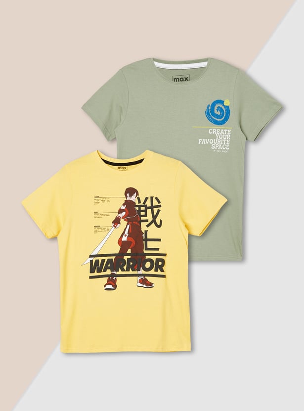 Boys Printed T-shirt - Pack of 2