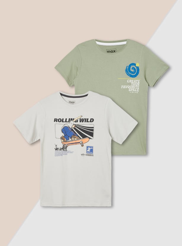 Boys Printed T-shirt - Pack of 2